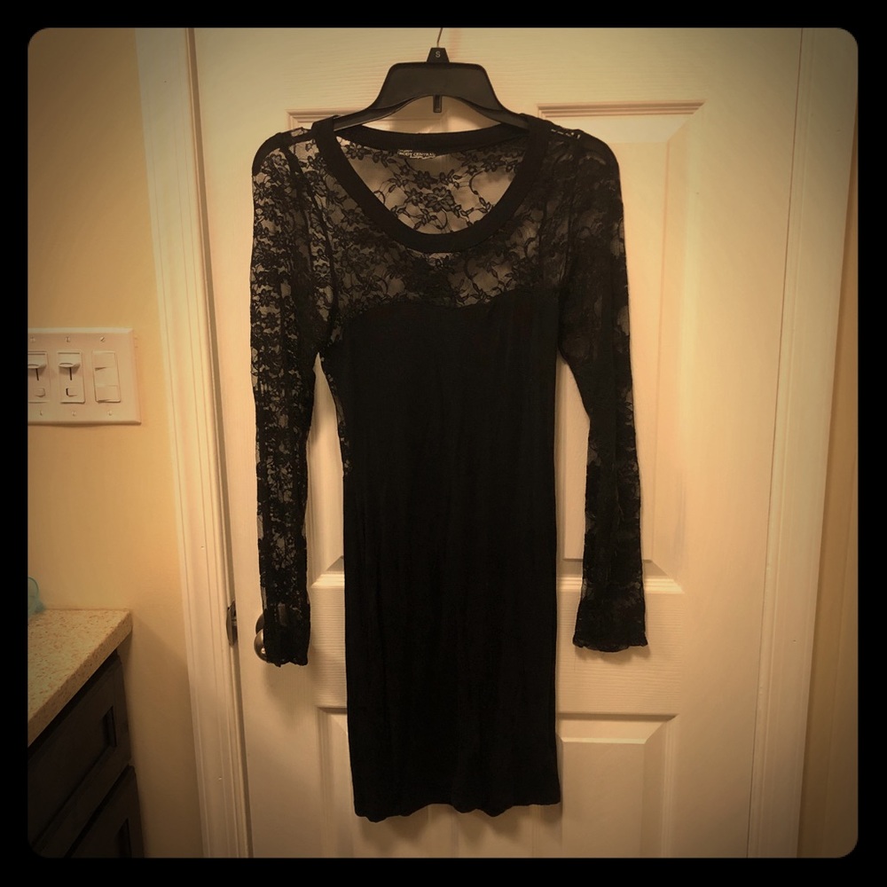 Black lacy special occasion dress